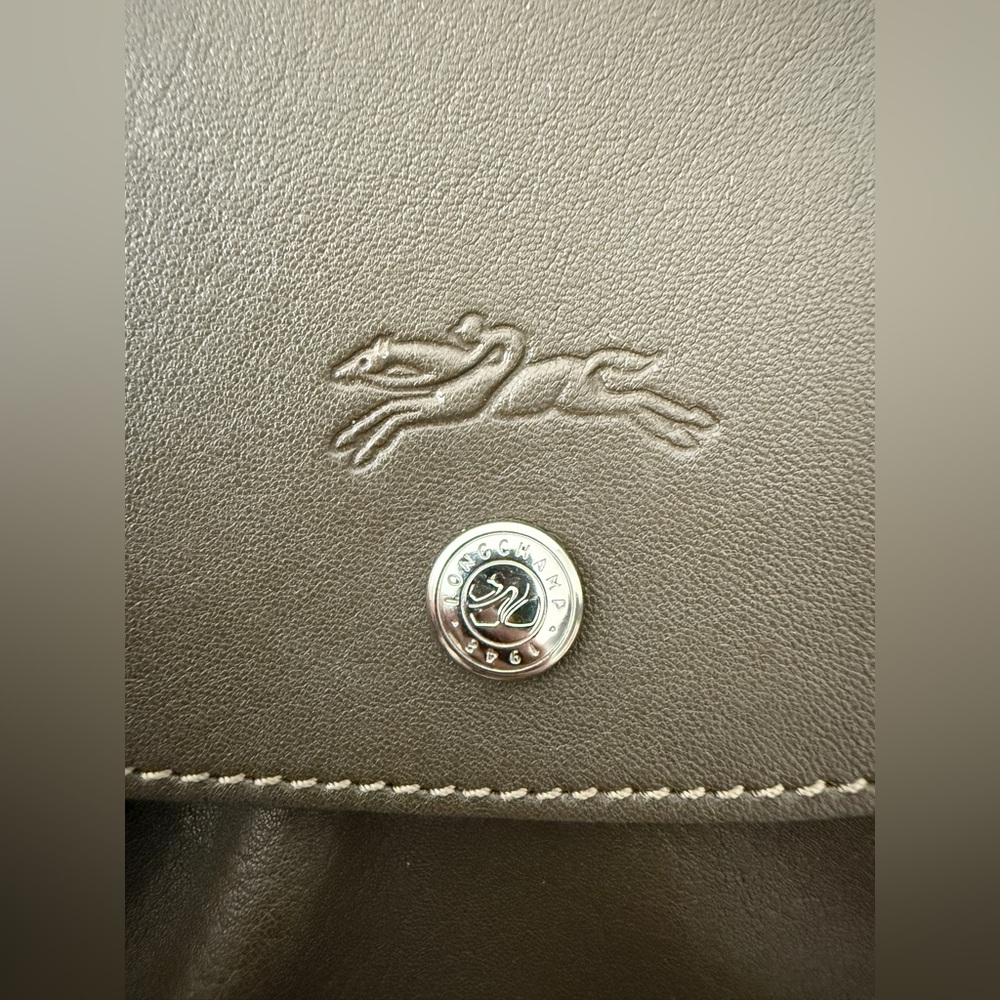 New Longchamp li pliage cuir xs backpack olive green - Picture 9 of 9